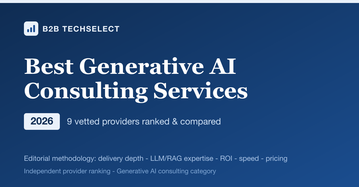 Editorial cover for Best Generative AI Consulting Services of 2026: 9 Providers Ranked